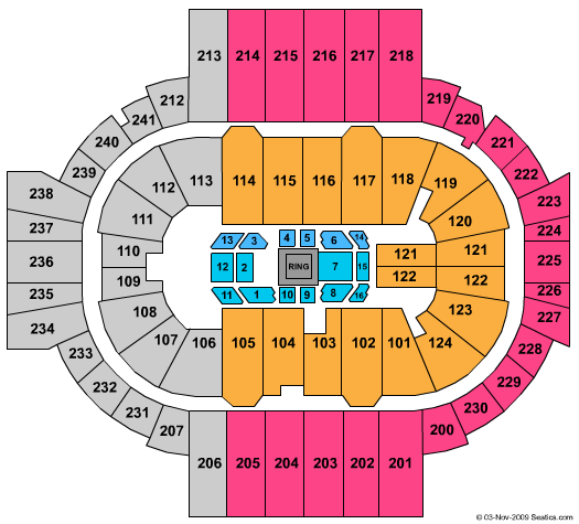 XL Center Boxing Seating Chart